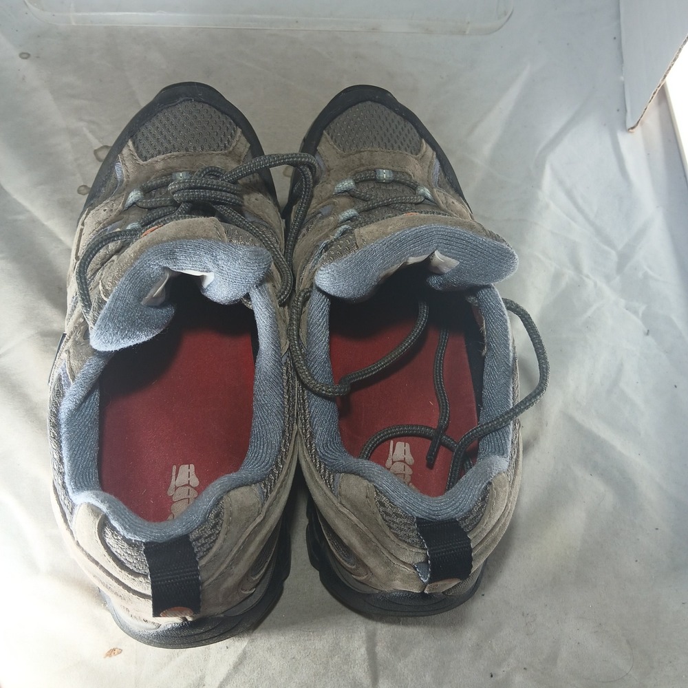 Merrell Moab 2 Waterproof Hiking Shoes 8.5 Brown Grey Gorpcore Trail Orthotic - Picture 7 of 10
